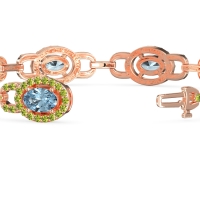 Designer Halo Gemstone Bracelet