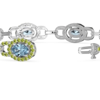 Designer Halo Gemstone Bracelet