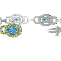 Designer Halo Gemstone Bracelet