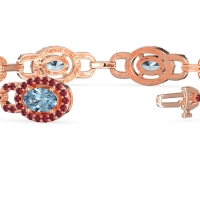 Designer Halo Gemstone Bracelet