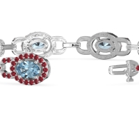 Designer Halo Gemstone Bracelet