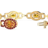 Designer Halo Gemstone Bracelet