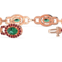 Designer Halo Gemstone Bracelet