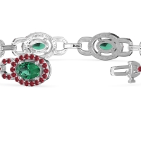 Designer Halo Gemstone Bracelet