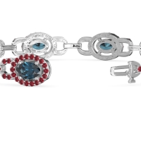 Designer Halo Gemstone Bracelet