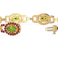 Designer Halo Gemstone Bracelet