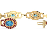 Designer Halo Gemstone Bracelet