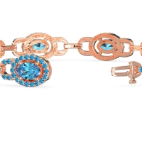 Designer Halo Gemstone Bracelet