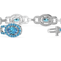 Designer Halo Gemstone Bracelet