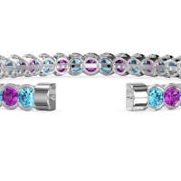 Half Bezel Eternal Flexible Bangle