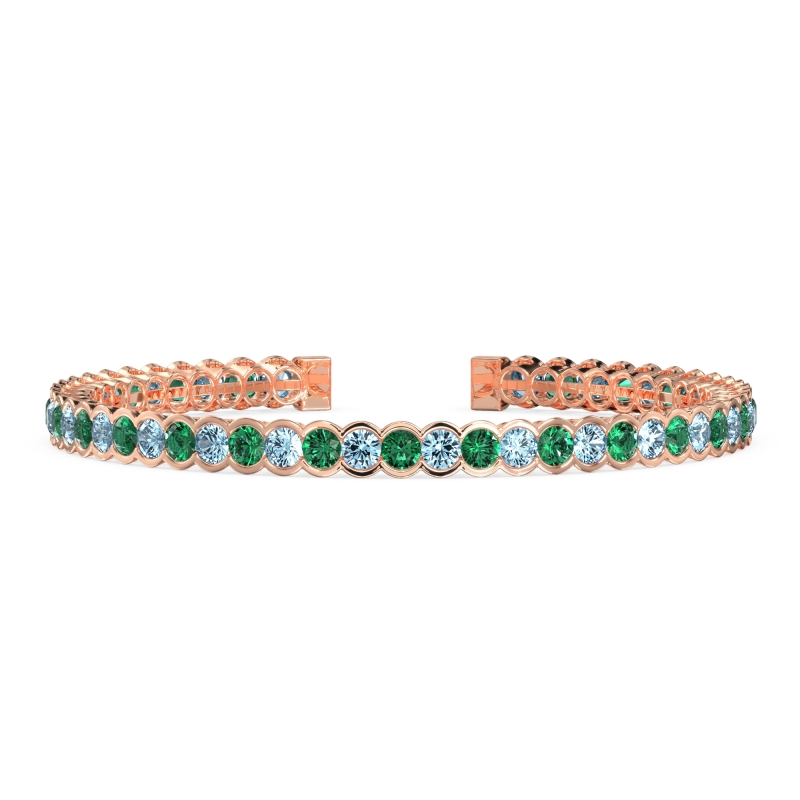 Half Bezel Eternal Flexible Bangle