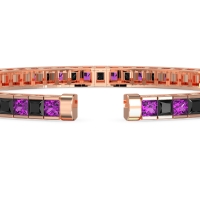 Princess Cut Flexible Bangle Bracelet