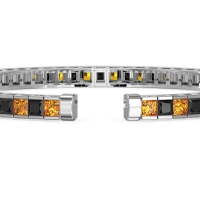 Princess Cut Flexible Bangle Bracelet
