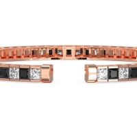 Princess Cut Flexible Bangle Bracelet