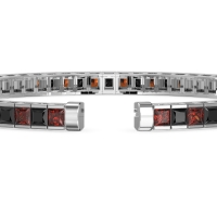 Princess Cut Flexible Bangle Bracelet