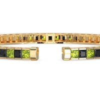 Princess Cut Flexible Bangle Bracelet