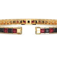 Princess Cut Flexible Bangle Bracelet