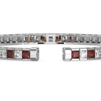 Princess Cut Flexible Bangle Bracelet