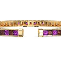 Princess Cut Flexible Bangle Bracelet