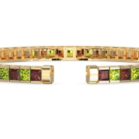 Princess Cut Flexible Bangle Bracelet