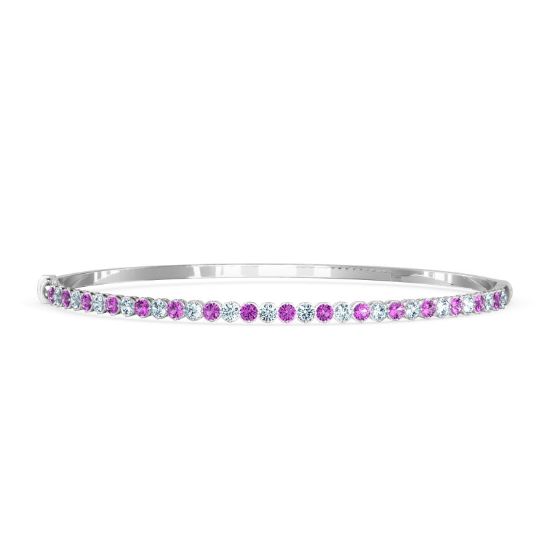 Four Prong Bezel Bangle