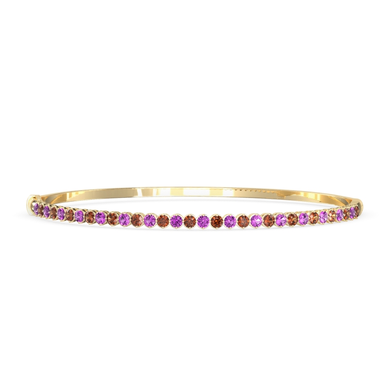 Four Prong Bezel Bangle