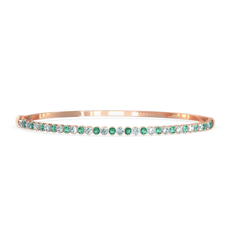 Four Prong Bezel Bangle
