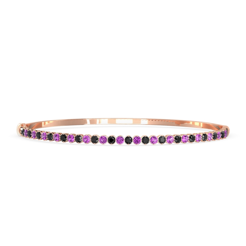 Four Prong Bezel Bangle