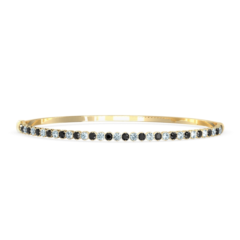 Four Prong Bezel Bangle