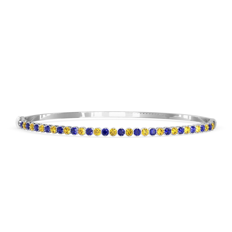 Four Prong Bezel Bangle