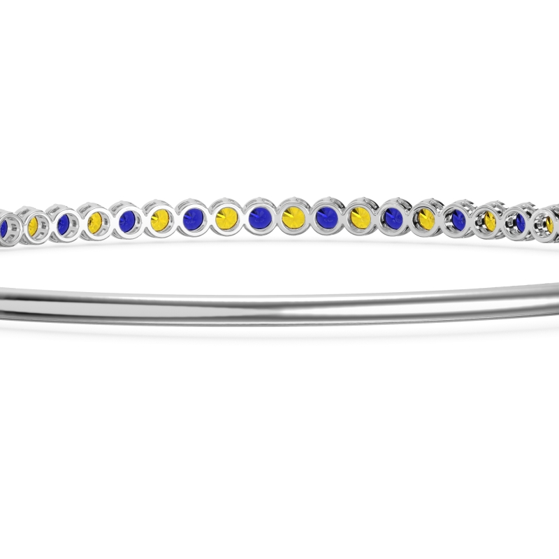 Four Prong Bezel Bangle