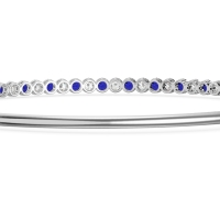 Four Prong Bezel Bangle