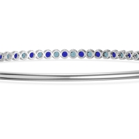 Four Prong Bezel Bangle