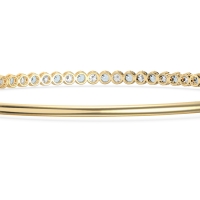 Four Prong Bezel Bangle