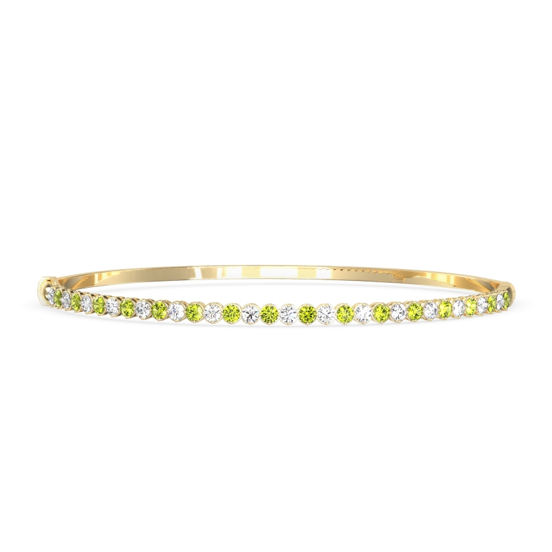 Four Prong Bezel Bangle