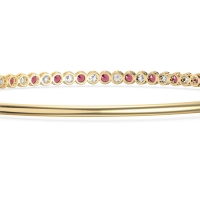 Four Prong Bezel Bangle