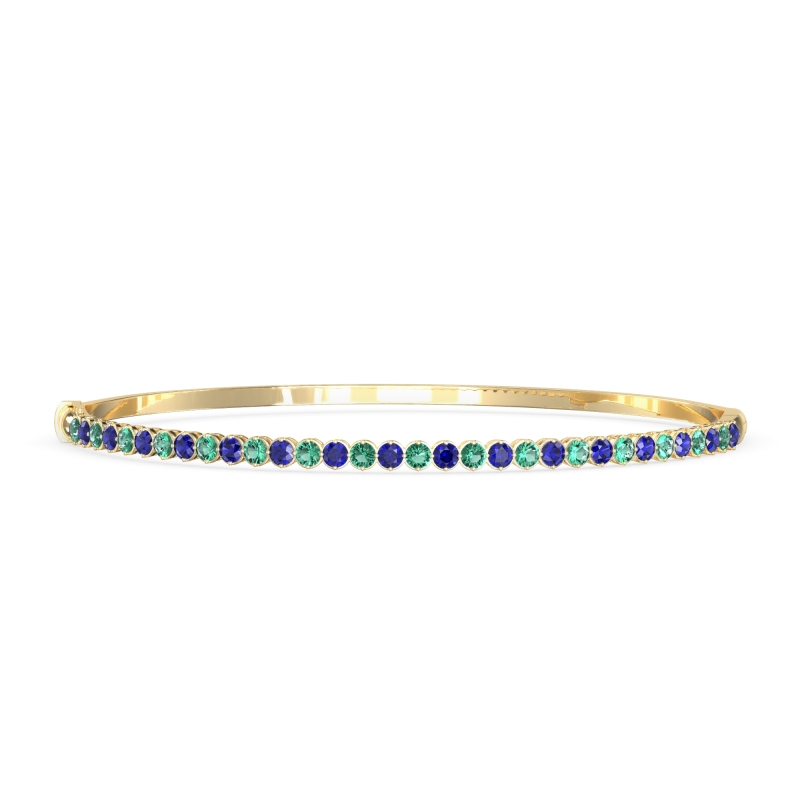 Four Prong Bezel Bangle