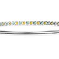 Four Prong Bezel Bangle