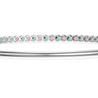 Four Prong Bezel Bangle