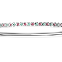 Four Prong Bezel Bangle