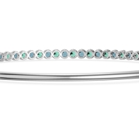 Four Prong Bezel Bangle