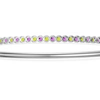 Four Prong Bezel Bangle