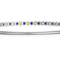 Four Prong Bezel Bangle