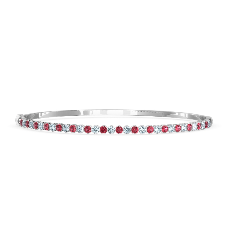 Four Prong Bezel Bangle