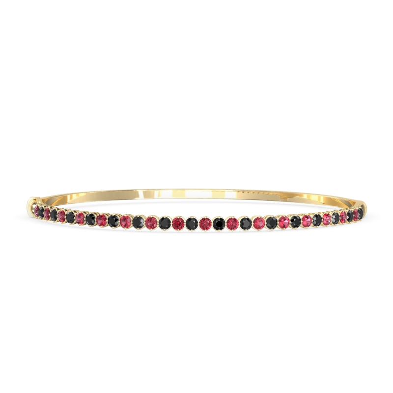 Four Prong Bezel Bangle