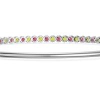 Four Prong Bezel Bangle