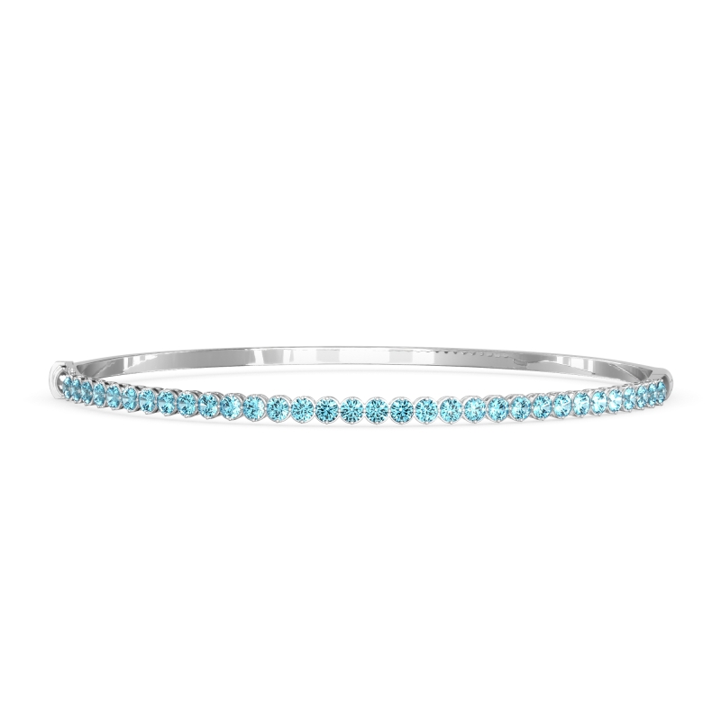 Four Prong Bezel Bangle