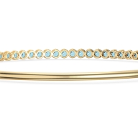 Four Prong Bezel Bangle