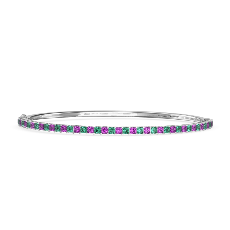 Princess Cut 7 Inch Bangle