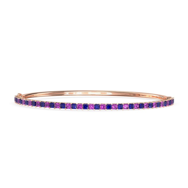 Princess Cut 7 Inch Bangle